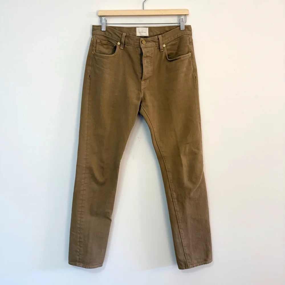 Sid Mashburn Men’s Denim Button Fly 5 Pocket Khaki Jeans – 32 x 32